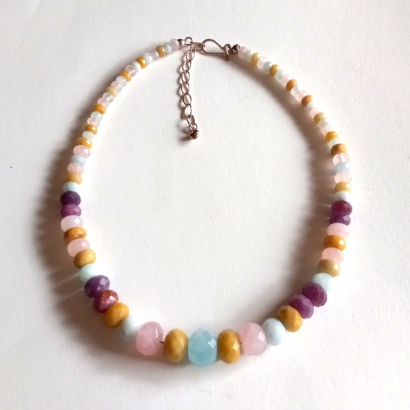 Jay King Multi Gemstone Beaded Necklace. - Picture 2 of 8